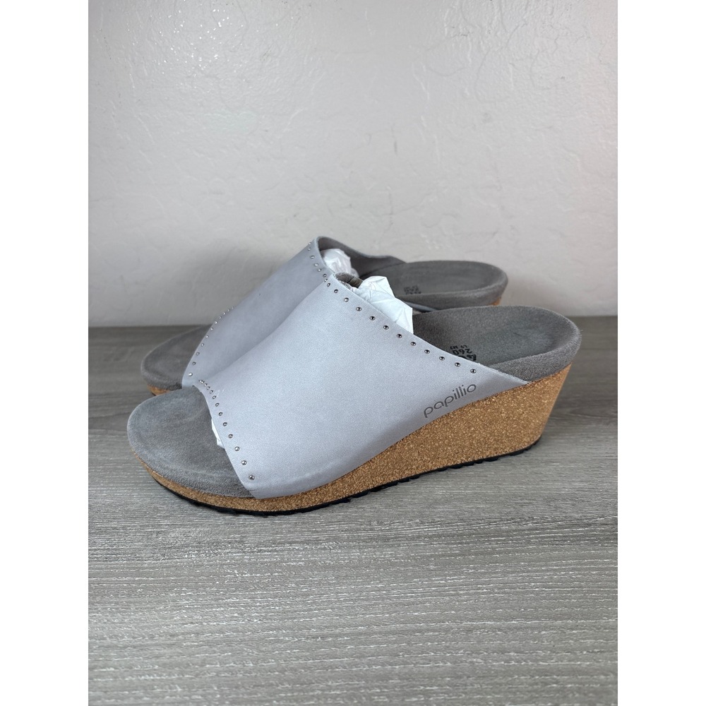 Birkenstock Papillio Namica Rivets Wedge Sandals Biscuit Nubuck EU 40 US 9-9.5